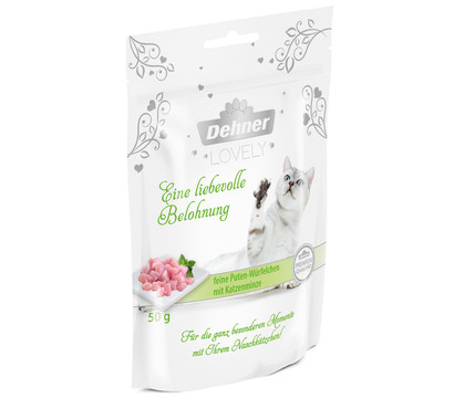 Dehner Premium Lovely Katzensnack Eine liebevolle Belohnung, 50 g