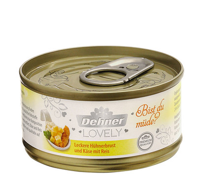 Dehner Premium Lovely Nassfutter für Katzen Bist du müde?, 70 g