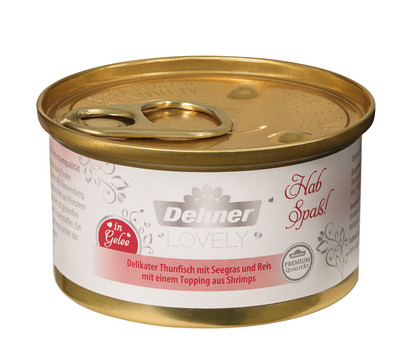 Dehner Premium Lovely Nassfutter für Katzen in Gelee Hab Spaß!, 85 g