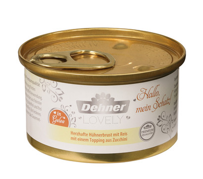 Dehner Premium Lovely Nassfutter für Katzen in Gelee Hallo, mein Schatz!, 85 g