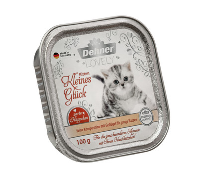 Dehner Premium Lovely Nassfutter für Katzen Kitten Kleines Glück, 100 g