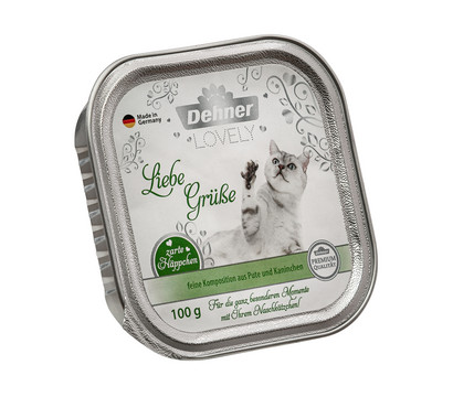 Dehner Premium Lovely Nassfutter für Katzen Liebe Grüße, 100 g