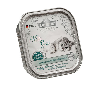 Dehner Premium Lovely Nassfutter für Katzen Nette Geste, 100 g