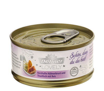 Dehner Premium Lovely Nassfutter für Katzen Schön, dass du da bist!, 70 g