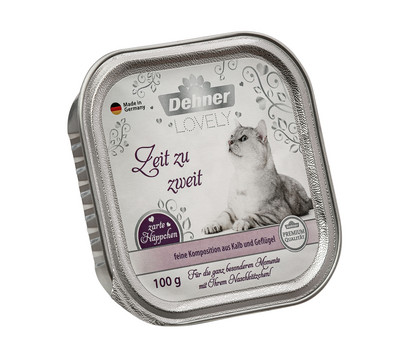 Dehner Premium Lovely Nassfutter für Katzen Zeit zu zweit, 100 g