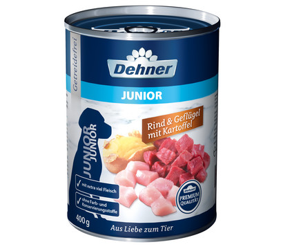 Dehner Premium Nassfutter für Hunde Junior, 400 g/800 g