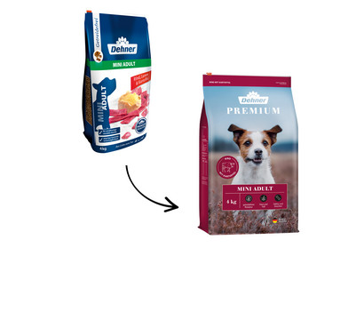 Dehner Premium Trockenfutter für Hunde Mini Adult, Rind & Kartoffel