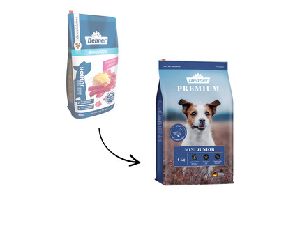 Dehner Premium Trockenfutter für Hunde Mini Junior, Ente & Kartoffel