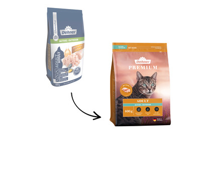 Dehner Premium Trockenfutter für Katzen Active/Outdoor Adult, Huhn
