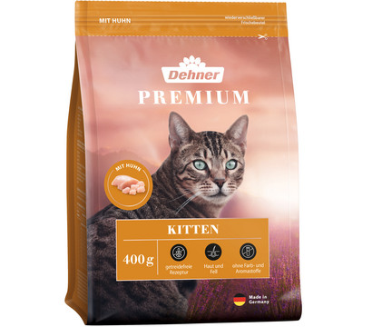 Dehner Premium Trockenfutter für Katzen Kitten, Huhn