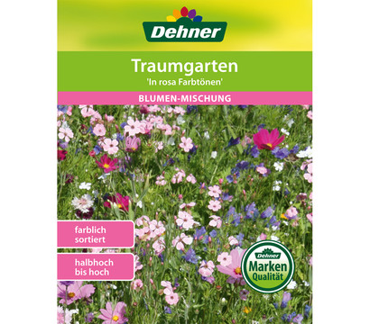 Dehner Samen Blumenmischung 'Farbgarten in rosa Tönen'