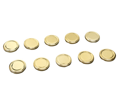 Dehner Schraubdeckel, gold, für Einkochgläser, Ø63 mm, 10er-Set