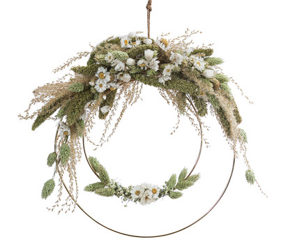 Dehner Trockenblumenkranz DIY-Set Landhochzeit, 8-teilig