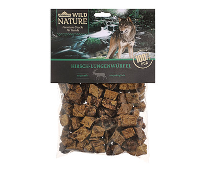 Dehner Wild Nature Hundesnack Hirsch-Lungenwürfel, 200 g