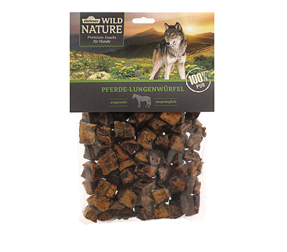 Dehner Wild Nature Hundesnack Pferde-Lungenwürfel, 200 g