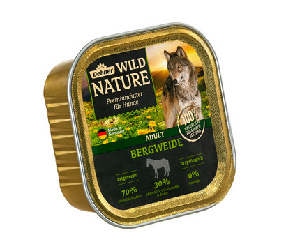 Dehner Wild Nature Nassfutter für Hunde Bergweide Adult, 150 g