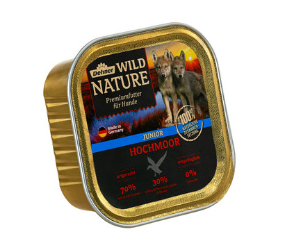 Dehner Wild Nature Nassfutter für Hunde Hochmoor Junior, 150 g