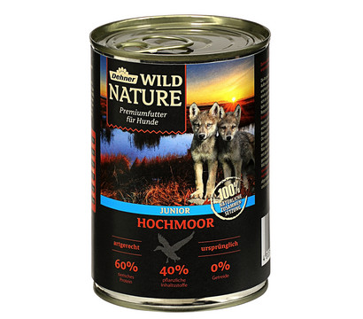 Dehner Wild Nature Nassfutter für Hunde Hochmoor Junior, 400 g/800 g