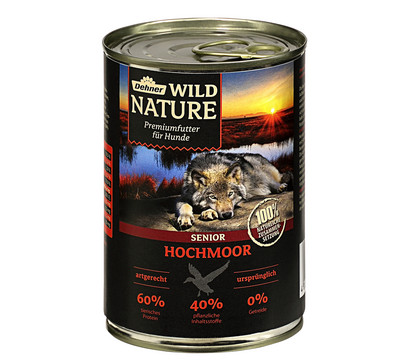 Dehner Wild Nature Nassfutter für Hunde Hochmoor Senior, 400 g/800 g