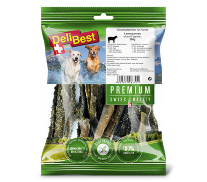 DeliBest Premium Hundesnack Lammpansen, 200 g