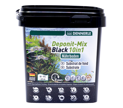 DENNERLE Aquarium Bodengrund Deponit-Mix Black 10in1