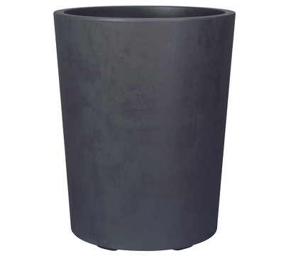 Deroma Kunststoff-Topf Millenium mit Wasserreservoir, rund, anthrazit, ca. Ø43,5/H53,5 cm