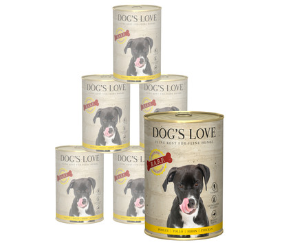 DOG'S LOVE Ergänzungsfutter für Hunde Pur Barf, 6 x 400 g
