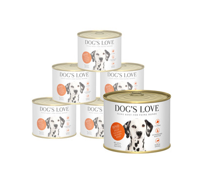 DOG'S LOVE Nassfutter für Hunde Adult, 6 x 200 g