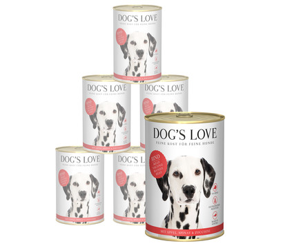 DOG'S LOVE Nassfutter für Hunde Adult, 6 x 400 g