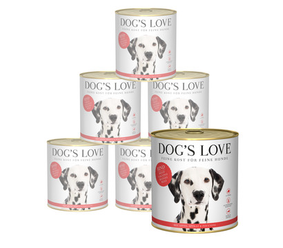 DOG'S LOVE Nassfutter für Hunde Adult, 6 x 800 g