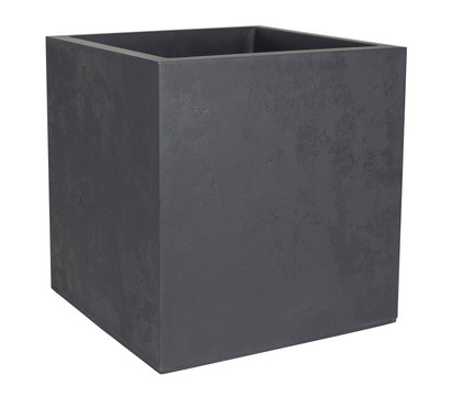 EDA Kunststoff-Topf Basalt, quadratisch, anthrazit, ca. B49,5/H49,5/T49,5 cm