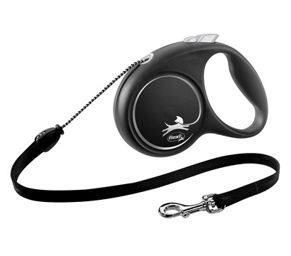 flexi® Hundeleine Seil-Leine Black Design, Medium, 5 m