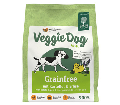 GREEN PETFOOD Trockenfutter für Hunde VeggieDog Grainfree Adult, Kartoffel & Erbse