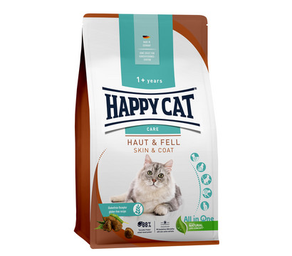 Happy Cat Trockenfutter für Katzen Care Haut & Fell