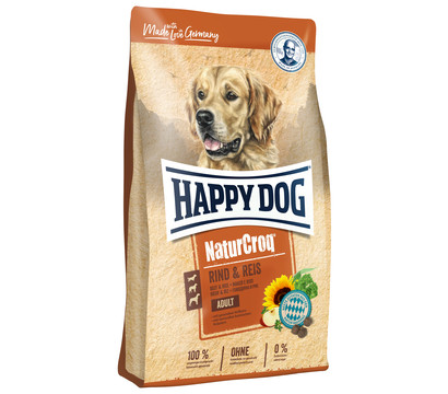 Happy Dog Trockenfutter für Hunde NaturCroq Adult, Rind & Reis