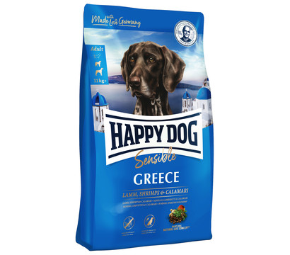 Happy Dog Trockenfutter für Hunde Supreme Sensible Greece, Lamm, Shrimps & Calamari
