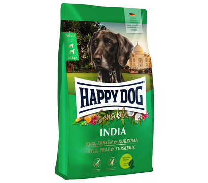 Happy Dog Trockenfutter für Hunde Supreme Sensible India, Reis & Erbsen