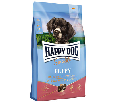 Happy Dog Trockenfutter für Hunde Supreme Sensible Puppy, Huhn, Lachs & Kartoffel