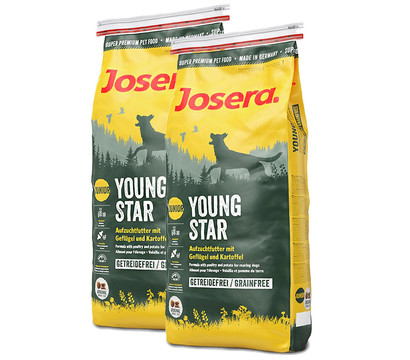 Josera Trockenfutter für Hunde Junior Young Star, Geflügel & Kartoffel