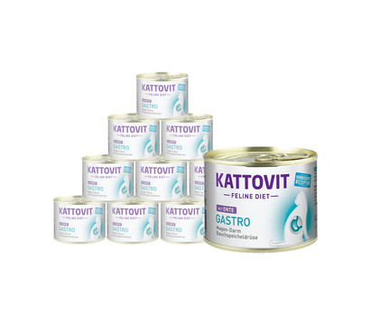 KATTOVIT Feline Diet Nassfutter für Katzen Gastro, 12 x 185 g