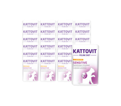 KATTOVIT Feline Diet Nassfutter für Katzen Sensitive, 24 x 85 g