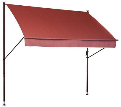 Relaxdays Tenda da Sole, Protezione per il Balcone, Regolabile, senza Forare, a Manovella, 300