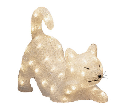 Konstsmide LED Acryl-Katze liegend, warmweiß, ca. B35/H28/T14 cm