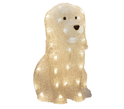 Konstsmide LED Acryl-Hund sitzend, warmweiß, ca. B26/H31/T18 cm