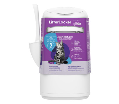 LitterLocker By Litter Genie® Katzenstreu-Entsorgungseimer, weiß, ca. B24/H44/T24 cm