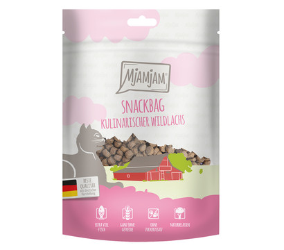 MjAMjAM® Katzensnack Snackbag kulinarischer Wildlachs, Adult, 125 g