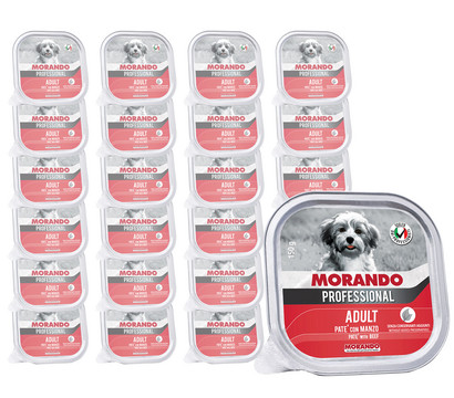 MORANDO Professional Nassfutter für Hunde Pastete Adult, 22 x 150 g