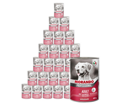 MORANDO Professional Nassfutter für Hunde Pastete Adult, 24 x 400 g