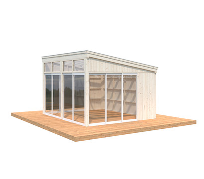 Palmako Pavillon Nova, inkl. Front- und Seitenverglasung, ca. B432/H282/T376 cm