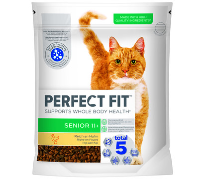 Perfect Fit® Trockenfutter für Katzen, Senior 11+, Huhn, 6 x 750 g